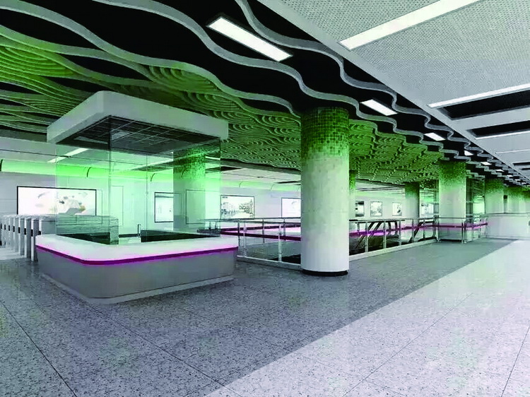 High speed rail station platform